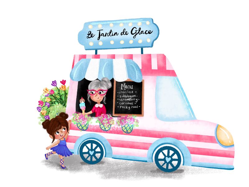 Le Jardin de Glace — a whimsical flower van